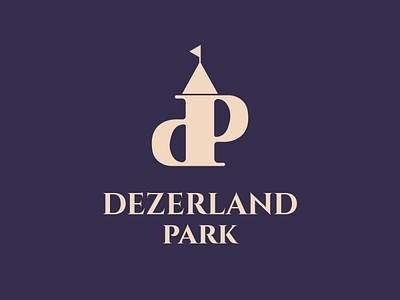 Dezerland park illustration logo minimal vector