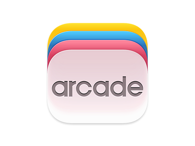 Arcade – appIcon affinitydesigner app apple bright design icon logo minimalist music neumorphic simple sketch translucent