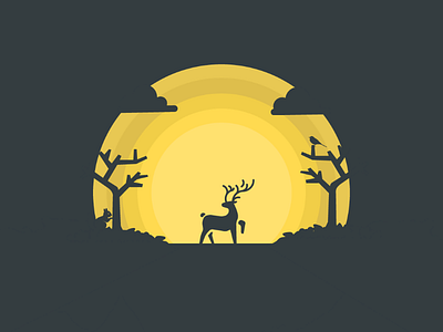 Deer illustration vector artwork