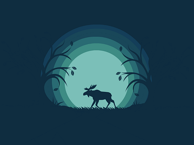 Moose vector illustration logo