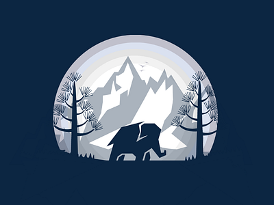 Mammoth vector illustration logo