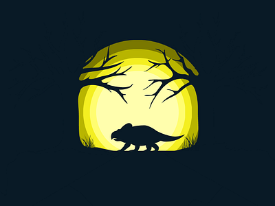 Dinosaur vector illustration logo