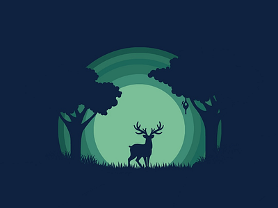 DEER artwork logo vector