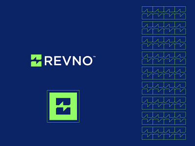 Revno brand identity branding design energy icon letter r logo logo mark logofolio mark modern logo modern mark negative space vector visual