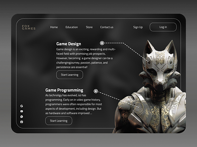 FoxGame 3d app application design game gamestore graphic design illustration store tablet ui web