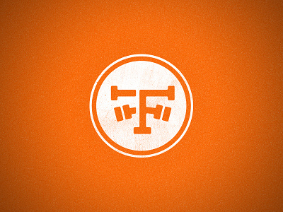 Fitmore Training circle exercise fit fitness logo monogram orange training weight workout