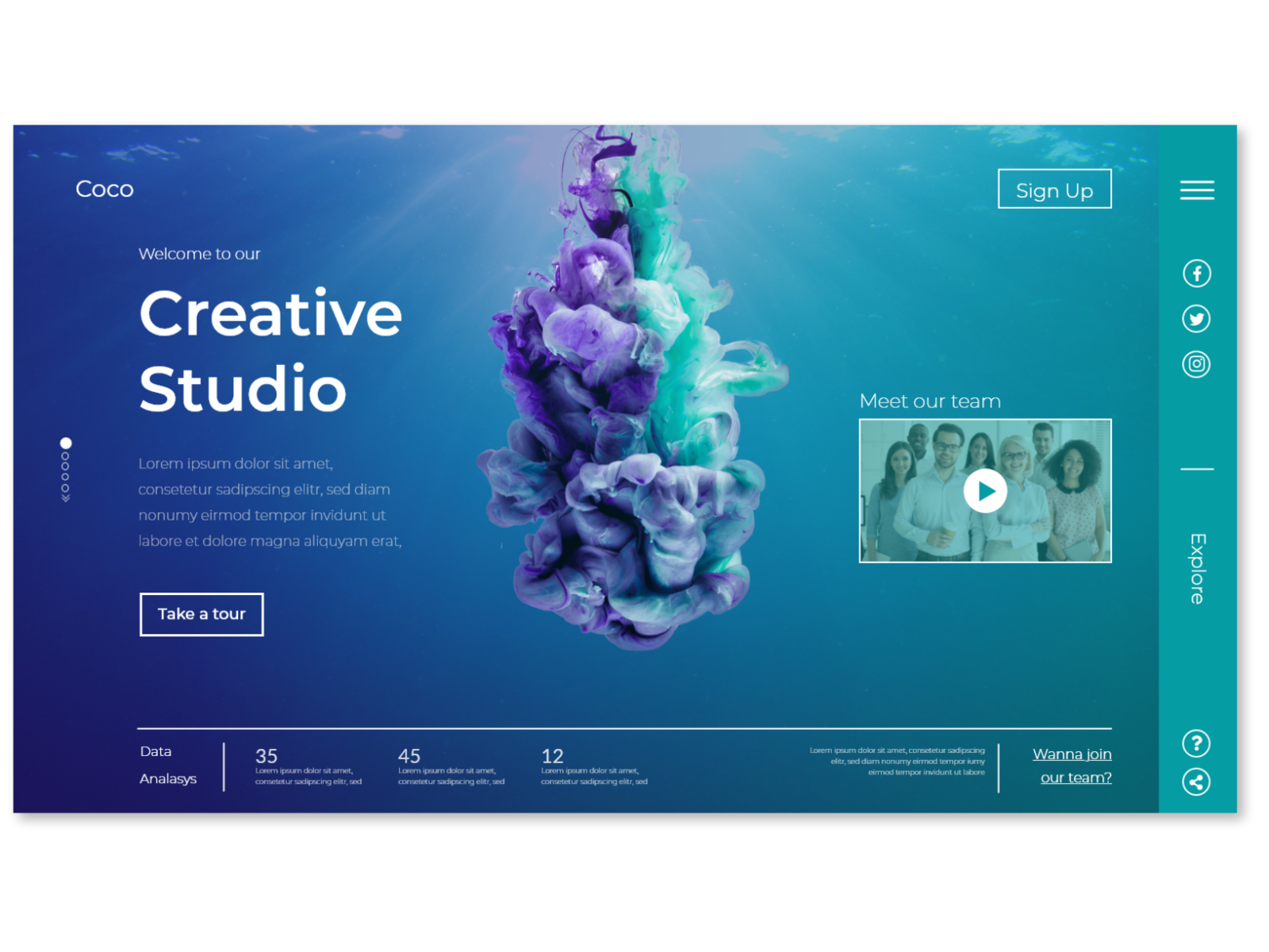 Creative Studio website - Landing page by Dejan Kokotovic on Dribbble