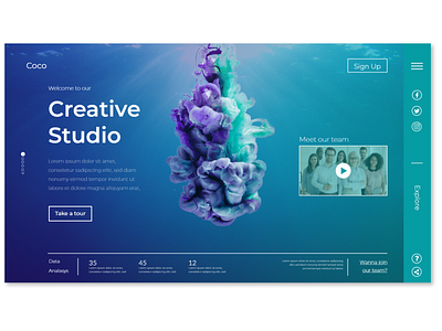 Creative Studio website - Landing page