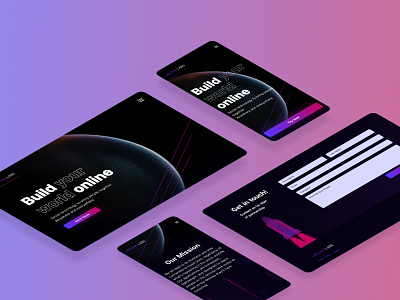 LAGUNA LABS website dark dark theme glassmorphism glassy landing design landing page mobile space ui ux web