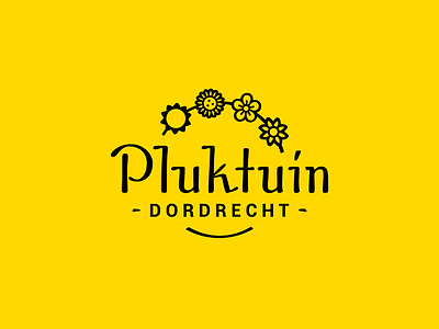 Pluktuin Dordrecht - Logo design dordrecht dutch design flower logo logodesign logodesigner yellow