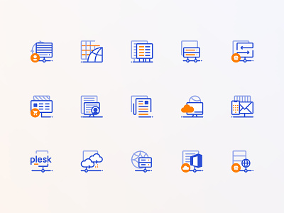 Icons for a hosting company hosting icon design icon set icons webhosting