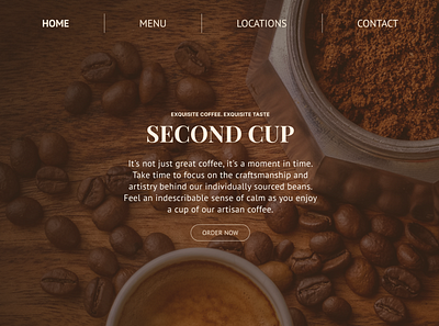 Landing page for a Cafe branding design figma landingpage ui webdesign