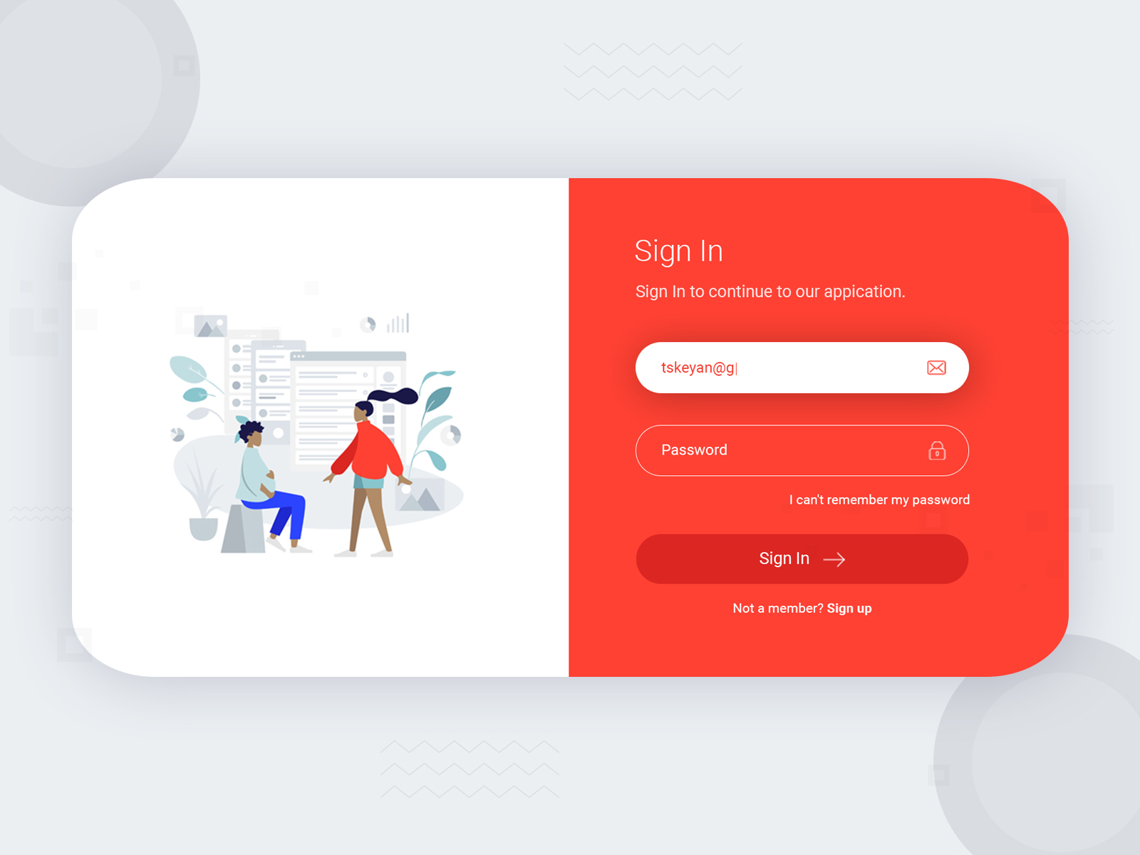 Dribbble - Reyna Login Screen.png by Sakthi Ram