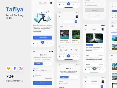 Tafiya - Travel Booking UI Kit booking graphic design travel ui