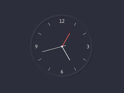 Neumorphism clock by Sergey on Dribbble