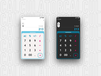 Calculator 004 adobe adobexd calci calculator daily 100 challenge dailyui dailyuichallenge design illustration modes simple