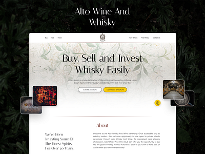 Website Design: Alto Wine And Whisky