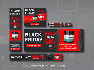 Collagen - Black Friday - Banner Ads branding design graphic design graphicwallet illustration logo typography ui ux vector