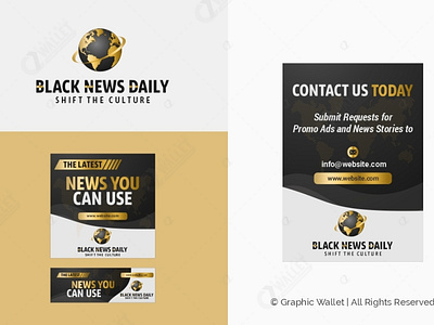 Black News Daily - Branding Kit branding design graphic design graphicwallet illustration logo typography ui ux vector