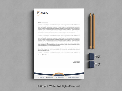 Devro - Letterhead branding design graphic design graphicwallet illustration logo typography ui ux vector