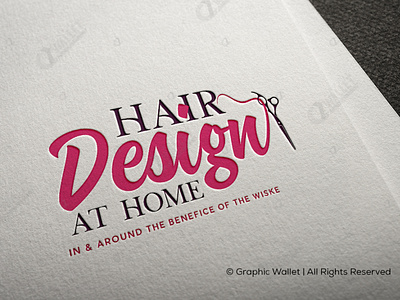 Hair Design At Home branding design graphic design graphicwallet illustration logo typography ui ux vector