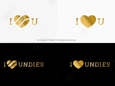 I Love Undies branding design graphic design graphicwallet illustration logo typography ui ux vector