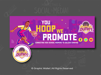 Lets Get Dunky - Social Media Banner branding design graphic design graphicwallet illustration logo typography ui ux vector