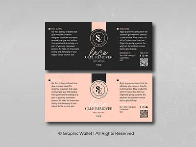 Lace Glue Remover - Label branding design graphic design graphicwallet illustration logo typography ui ux vector