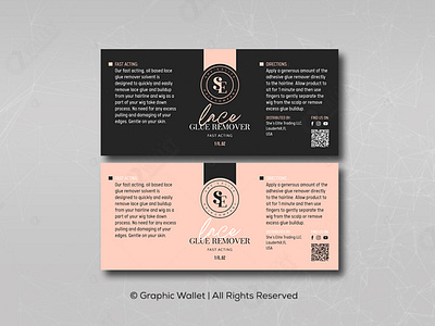 Lace Glue Remover - Label branding design graphic design graphicwallet illustration logo typography ui ux vector