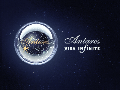 Antares Visa Infinite ball blue illustration site