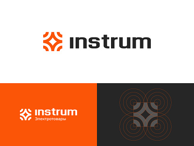 Instrum-Logo design branding design electr electrical goods electro geometrical golden ratio graphic design logo monogram