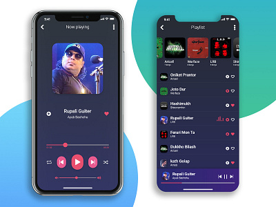 Music Player App Design UI/UX android android app apps music music player music player app music player apps software design ui ui ux uiux