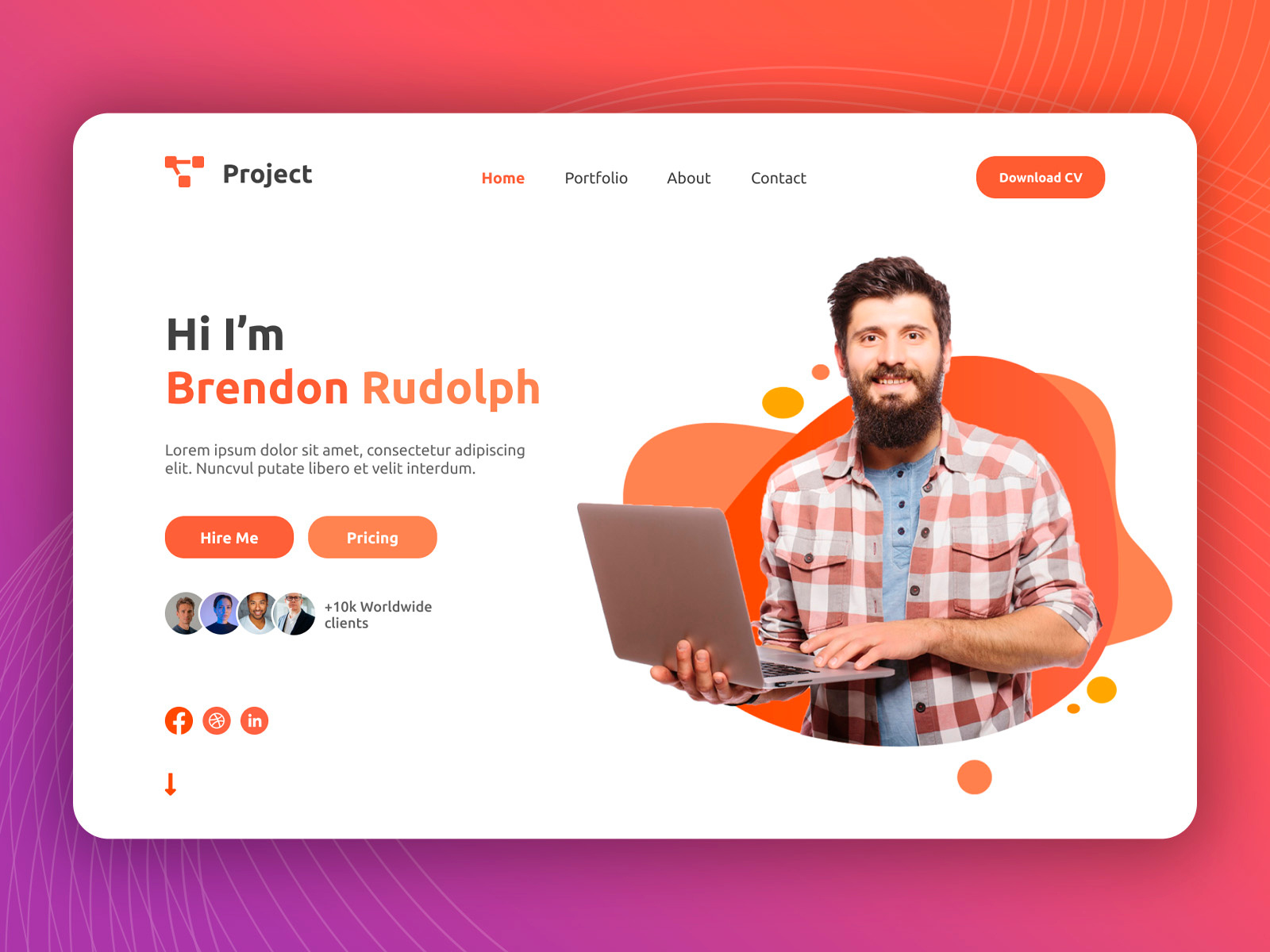 Portfolio Web - Landing Page by Raisul Islam Shagor on Dribbble