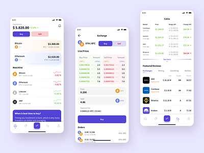 Cryptocurrency Exchange app bitcoin buy crypto crypto exchange crypto wallet cryptocurrency design ethereum exchange mobile pricing sell ui ux
