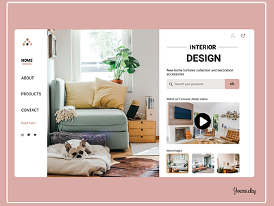 Interior Design interior design landing page ui ui design uiux user experience