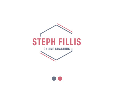 Steph Fillis Online Coaching abstract branding coach coaching colourpalette design fitness fitness logo hexagon icon logo logomark minimal online print simple typography vector