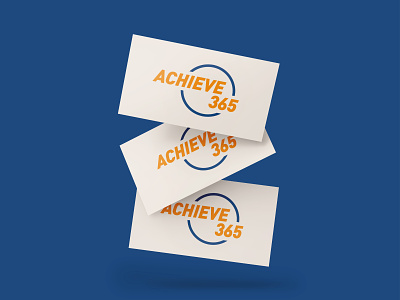 Achieve 365 branding business card design business cards coaching fitness fitness logo icon logo logomark print