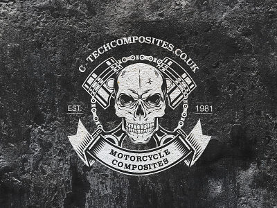 Motorcycle Logo for C-Tech Composites branding carbon fiber composite design helmet icon logo logo design logomark motorcycle print vector wall art