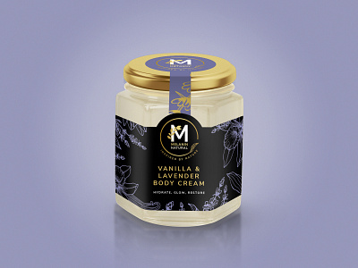 Melanin Natural Vanilla and Lavender Body Cream