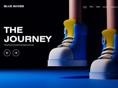 Blue shoes 3dart blender3d firstshot journey photoshop uidesign xd design