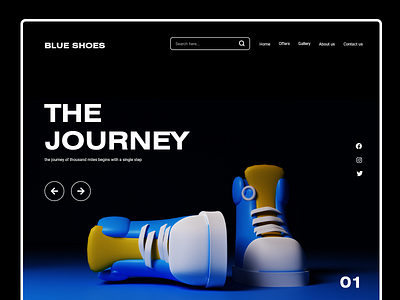 Blue Shoes landing page