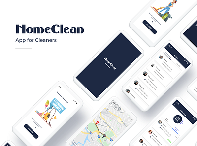 App for Cleaners cleaners cleaning app design mobile mobile app mobile app design ui ux