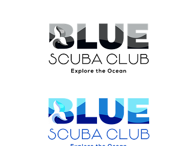 Blue Scuba Club - Logo Design Flare animation branding design illustration logo logodesign website