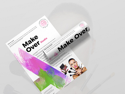 Make Over Studio - Logo Design Flare animation branding design illustration mechandise