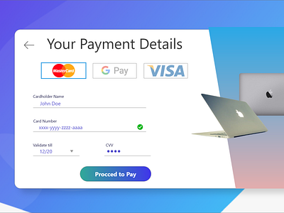 Credit Card Checkout Design