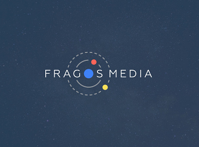 Fragos Media - Logo Restyling agency gravitational attraction moon onlineadvertising orbit planet space target