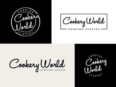 Cookery World - Logo variations branding classes cookery cooking course dish florence food logo school
