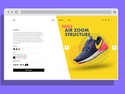 Nike Store Rebrand branding ui uidesign webdesign