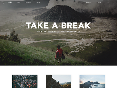 Travel Website branding design minimal typography uidesign web webdesign website