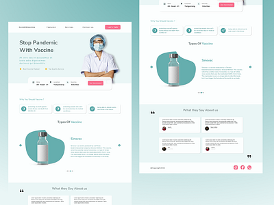 Covid19Vaccine Landing Page branding covid 19 graphic design landing page ui uiux ux vaccine web design website design